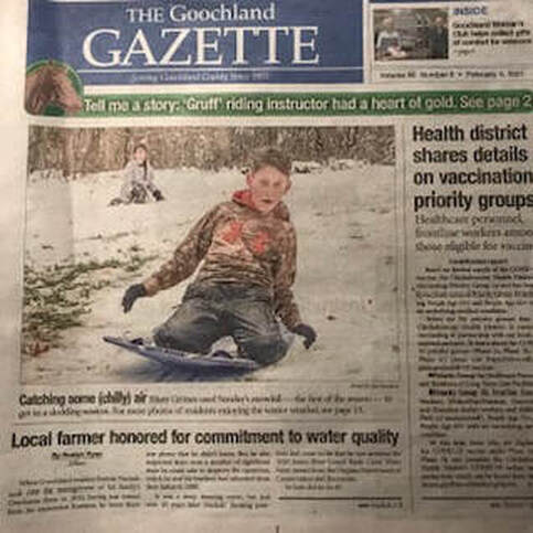 Cover page of The Goochland Gazette, February 4, 2021